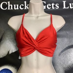 Red swim top , s